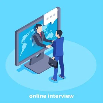 Isometric vector image on a blue background, business concept, a man in a bus Stock Illustration