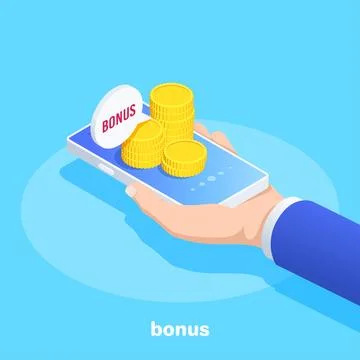 Isometric vector image on a blue background, the hand of a man in a business  스톡 일러스트
