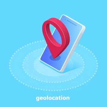Isometric vector image on a blue background on the theme of technology, a sma 스톡 일러스트