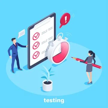 Isometric vector image on a blue background, man in a business suit near stop 스톡 일러스트