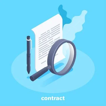 Isometric vector image on a blue background, a icon in the form of a sheet of Stock Illustration