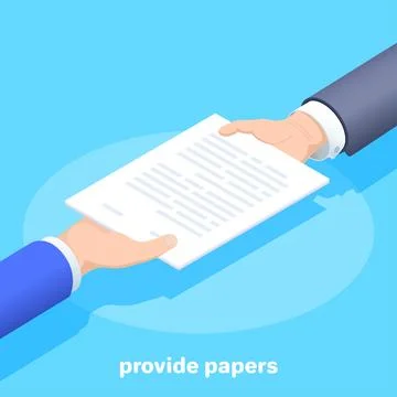 Isometric vector image on a blue background, a man in business clothes passes Stock Illustration