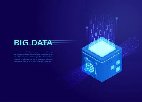 Isometric vector image on a dark blue background, illustration in the form of イラスト素材