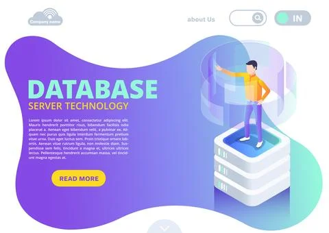 Isometric vector image in the form of a landing on a white background, innova Illustrazione stock