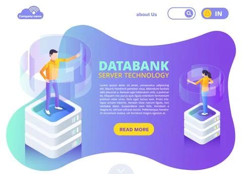 Isometric vector image in the form of a landing on a white background, innova Illustrazione stock