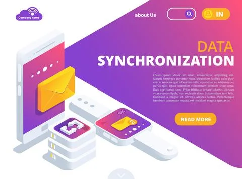 Isometric vector image in the form of a landing on a white background, innova Illustrazione stock