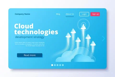 Isometric vector image on a white background, landing as a landing page for.. Illustrazione stock