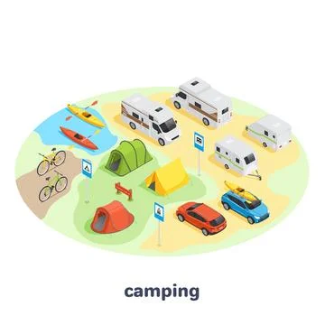 Isometric vector image on a white background, set of elements on the theme .. Stock Illustration