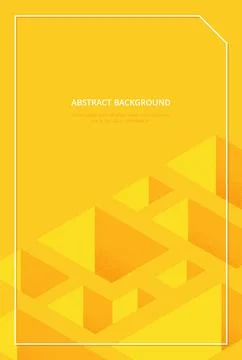 Isometric vector image on a yellow background, cover design, creative concept Illustrazione stock
