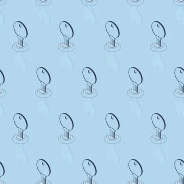 Isometric vector key with reflection seamless pattern. Vector eps 10 illustra Stock Illustration