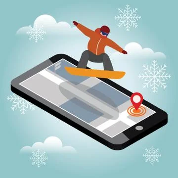 Isometric vector man has boarding in city. Urban style and hot tricks in park Stock Illustration