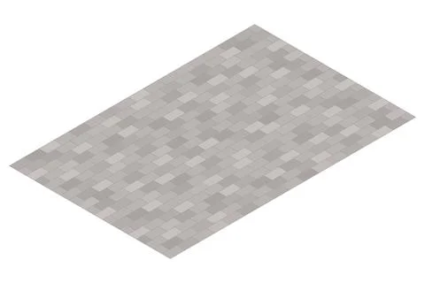 An isometric vector pattern of gray paving stones arranged in a neat 3D tile Illustrazione stock