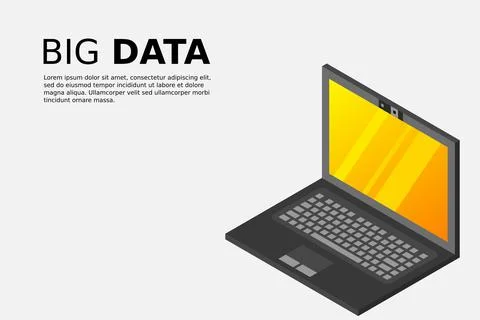 Isometric vector set of computer laptop tablet pc and smart-phone Illustrazione stock