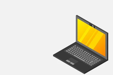 Isometric vector set of computer laptop tablet pc and smart-phone Stock Illustration