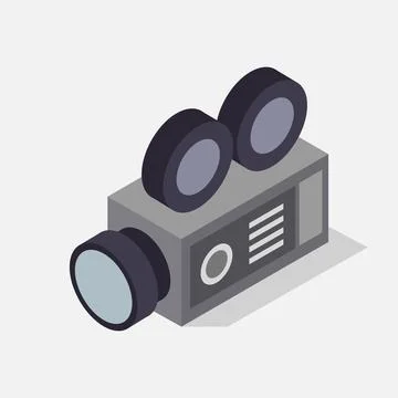 Isometric video camera Stock Illustration