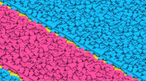 Isometric View Abstract City Stock Footage 64652224