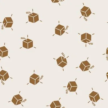 Isometric view architectural drafter glyph seamless pattern Illustrazione stock