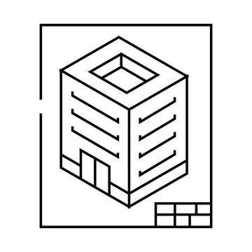 Isometric view architectural drafter line icon vector illustration Stock Illustration
