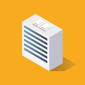 Isometric View of Building Stock Illustration