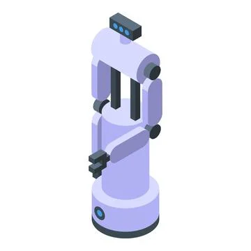 Isometric view of a modern robotic arm, ideal for technology and automation Stockillustratie