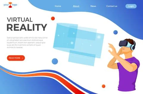 Isometric Virtual Augmented Reality Stock Illustration