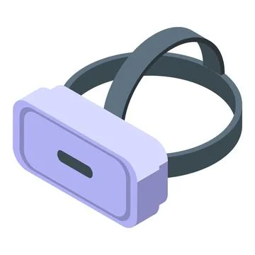 Isometric virtual reality headset icon Stock Illustration