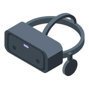 Isometric virtual reality headset illustration Stock Illustration