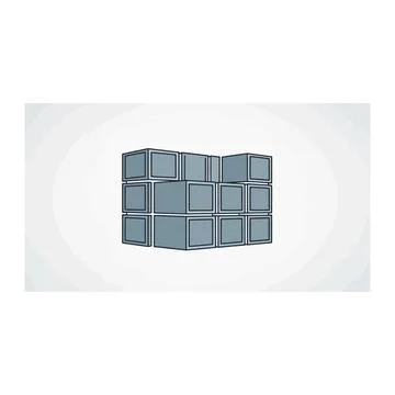 Isometric wall partition panels for modern office and room dividing Stock Illustration