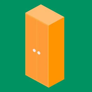 Isometric wardrobe vector illustration for web and interiors Stock-Illustration