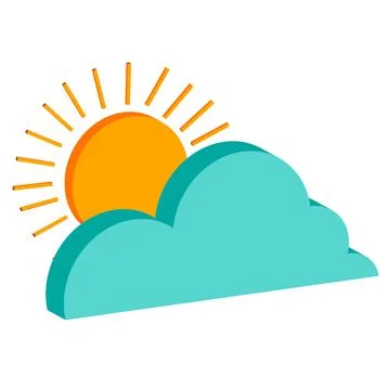 Isometric weather icon variable weather Stock Illustration