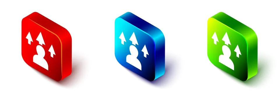 Isometric Web design and front end development icon isolated on white background Stock Illustration