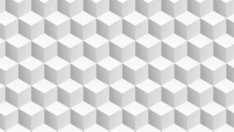 Isometric white cubes pattern moving diagonally. Seamless loop. Stock Footage 117741559