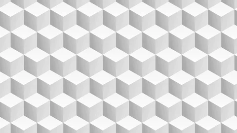 Isometric white cubes pattern moving horizontally. Seamless loop. Stock Footage 117742601