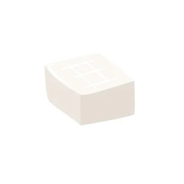 Isometric White Tofu Block Vector Illustration for Vegan Stock Illustration