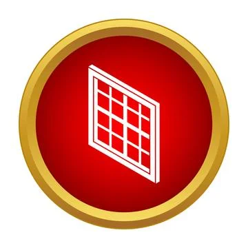Isometric window frame icon grid structure Stock Illustration