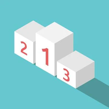 Isometric winners podium Stock Illustration