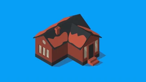 Isometric winter cottage 31 Stock Footage 224823815