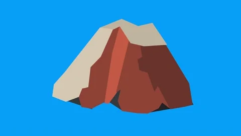 Isometric winter mountain 21 Stock Footage 224823825