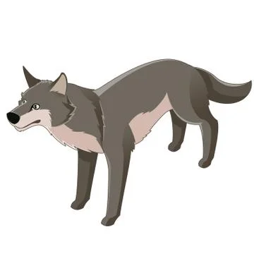 Isometric wolf icon Stock Illustration