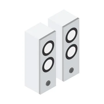 Isometric woofer illustrated on background Stock Illustration