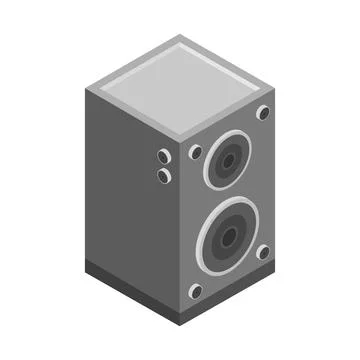 Isometric woofer illustrated on background Stock Illustration