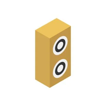 Isometric woofer illustrated on background Stock Illustration