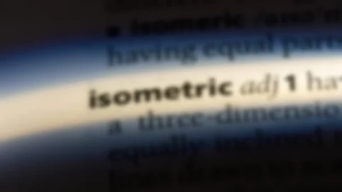 Isometric word in a dictionary. Stock Footage 99561655