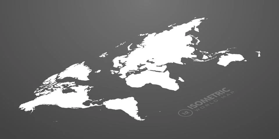 Isometric world map in dark background vector illustration イラスト素材