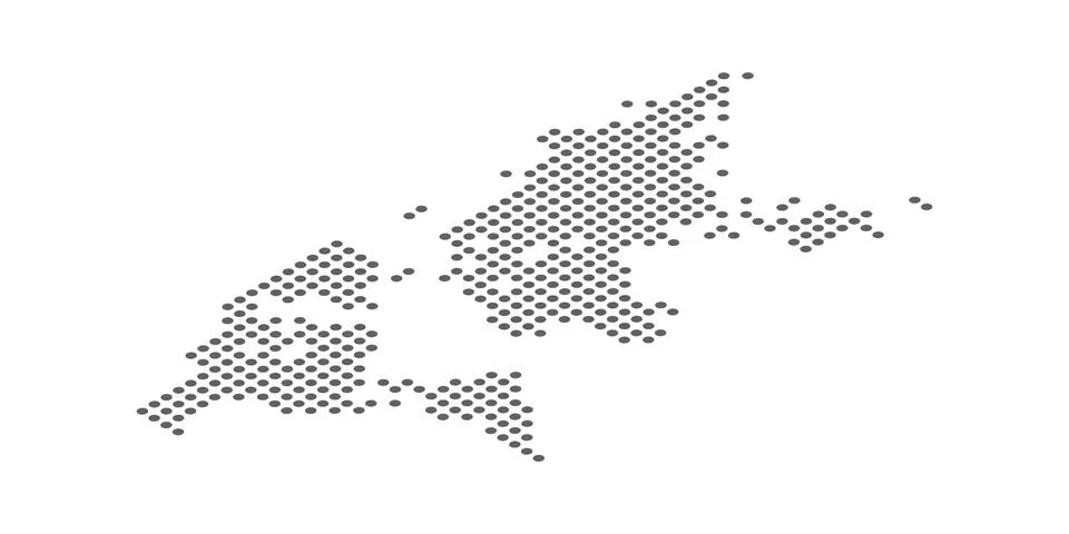 Isometric World map dotted effect vector illustration Stock Illustration