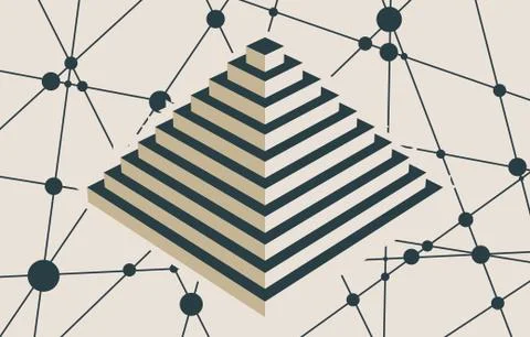 Isometry volumetric pyramid Stock Illustration