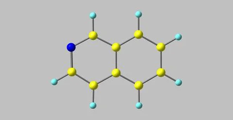 Isoquinoline molecular structure isolated on grey Stock Illustration