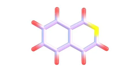 Isoquinoline molecular structure isolated on white Stock Illustration
