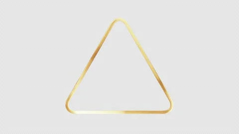 Isosceles triangle border with circulating flowing golden light. Stock Footage 330483648