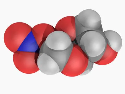 Isosorbide mononitrate drug molecule Stock Illustration